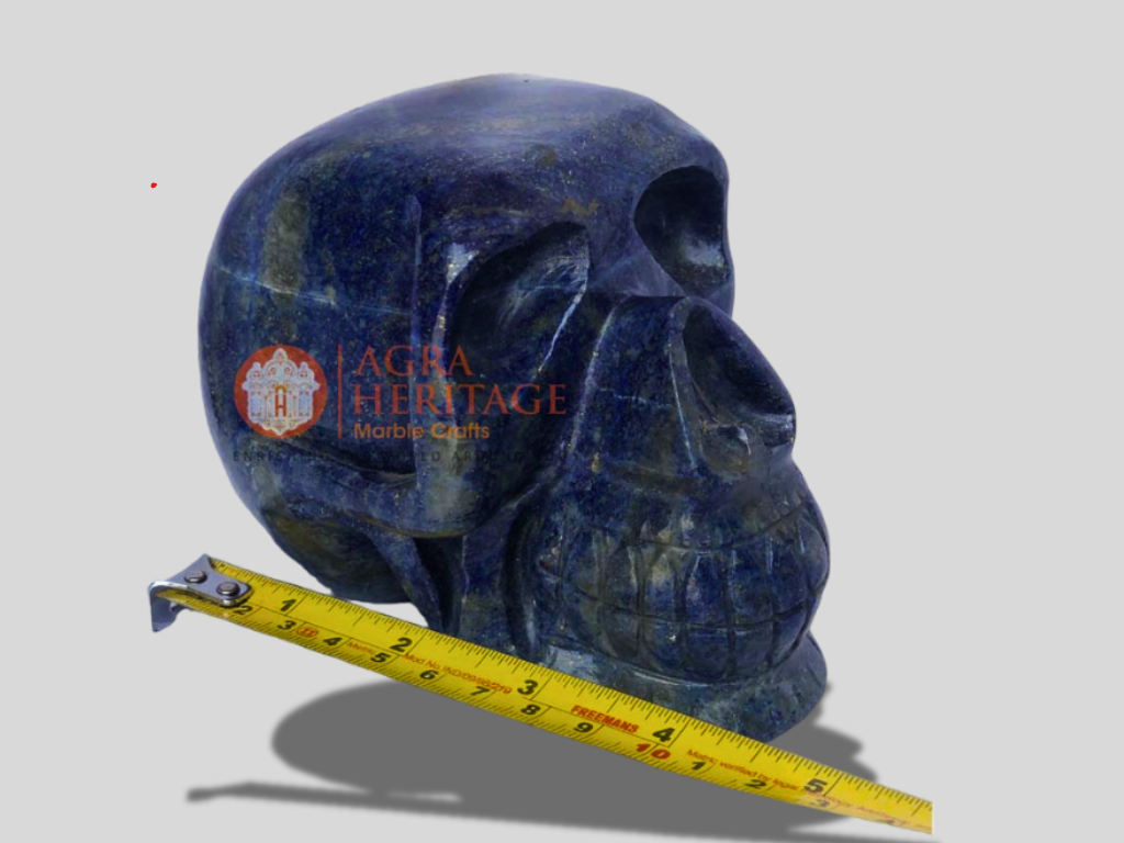 Lapis Lazuli Cranium Skull Handmade Arts Decor